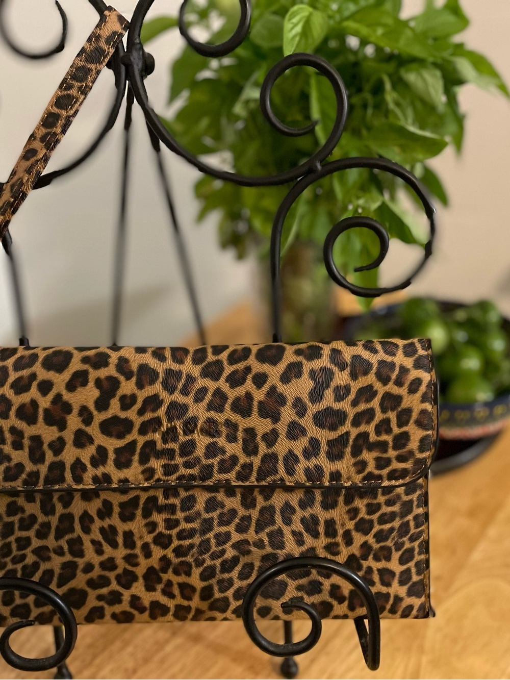 EUC Passage- Leopard Print Women's Clutch Bag - Brown